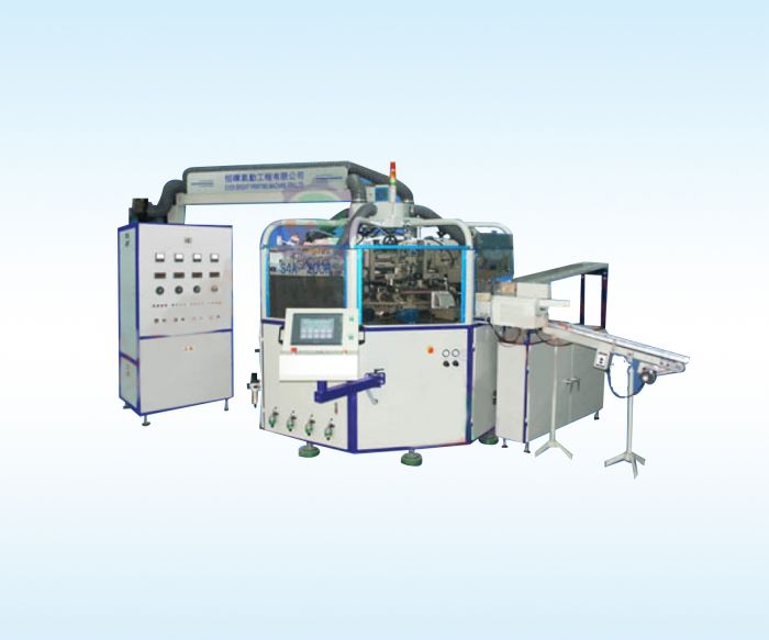 S4A-200R fully automatic hose/cap four-color screen printer